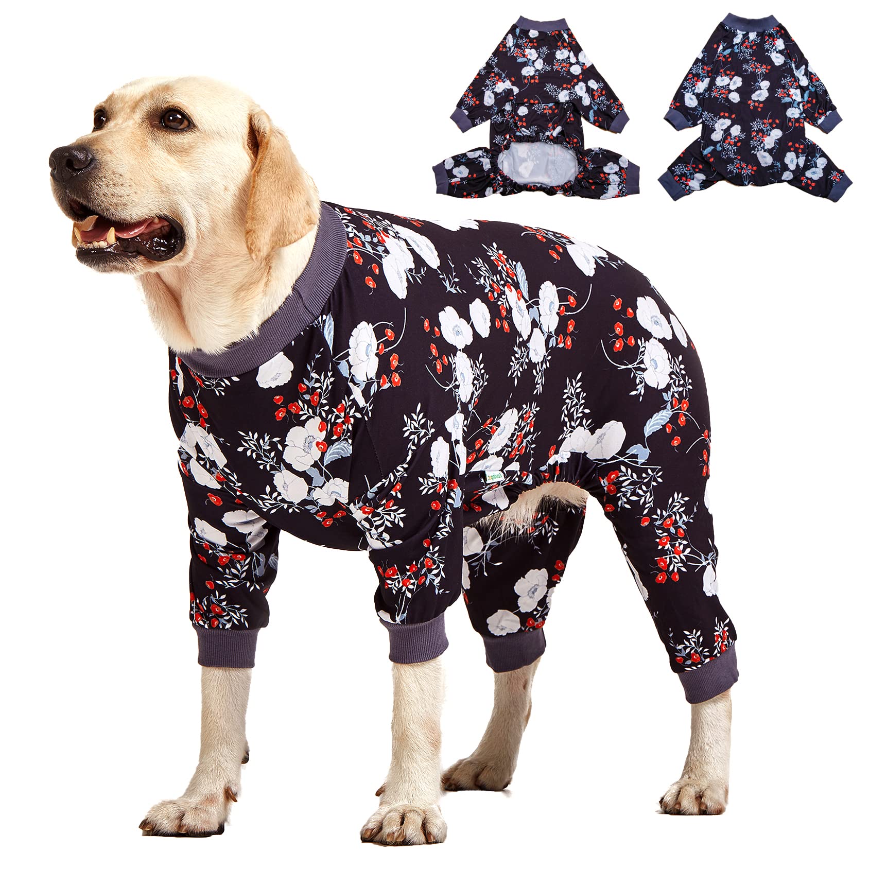 LovinPet large dog pajamas bouquet print for comfortable everyday wear.