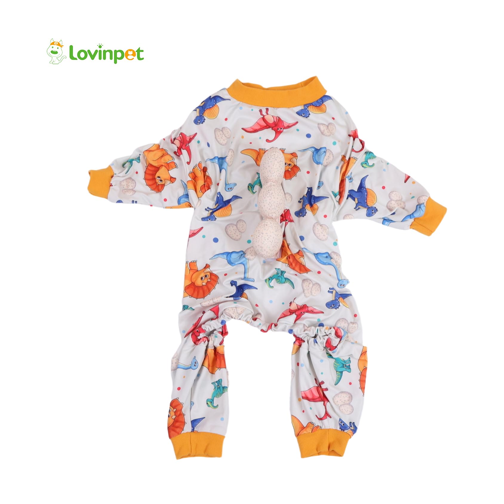 LovinPet Large Dog Pajamas color white close-up on clean, versatile pjs