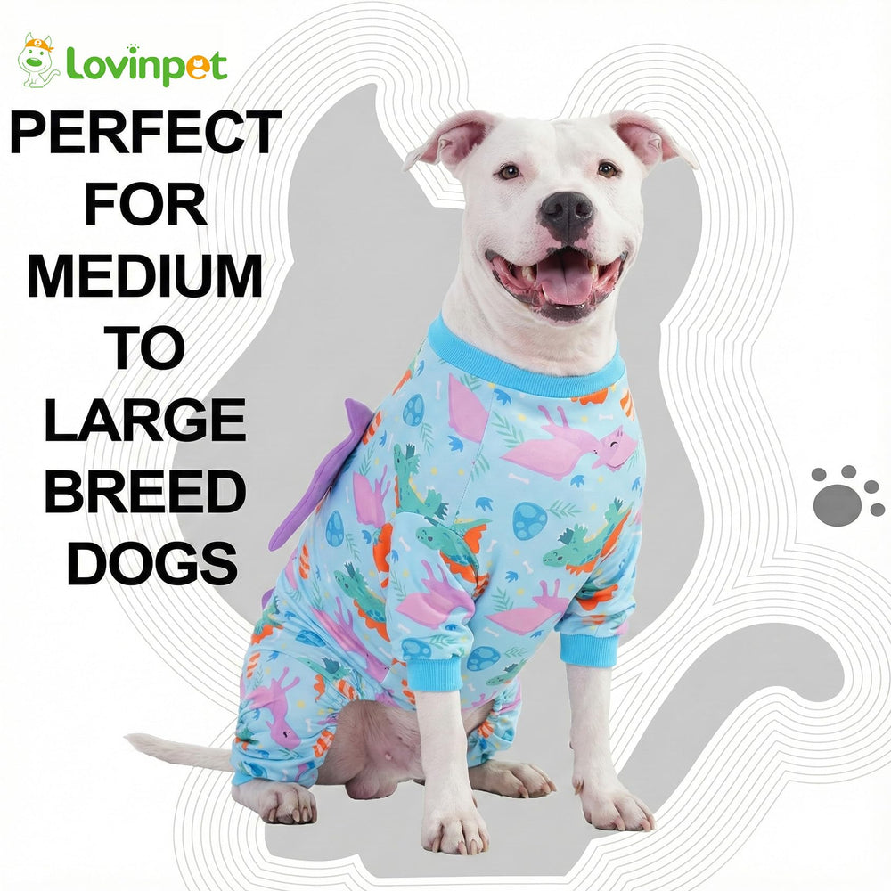 LovinPet large-dog pajamas feature a playful dino wing design for fun photos.