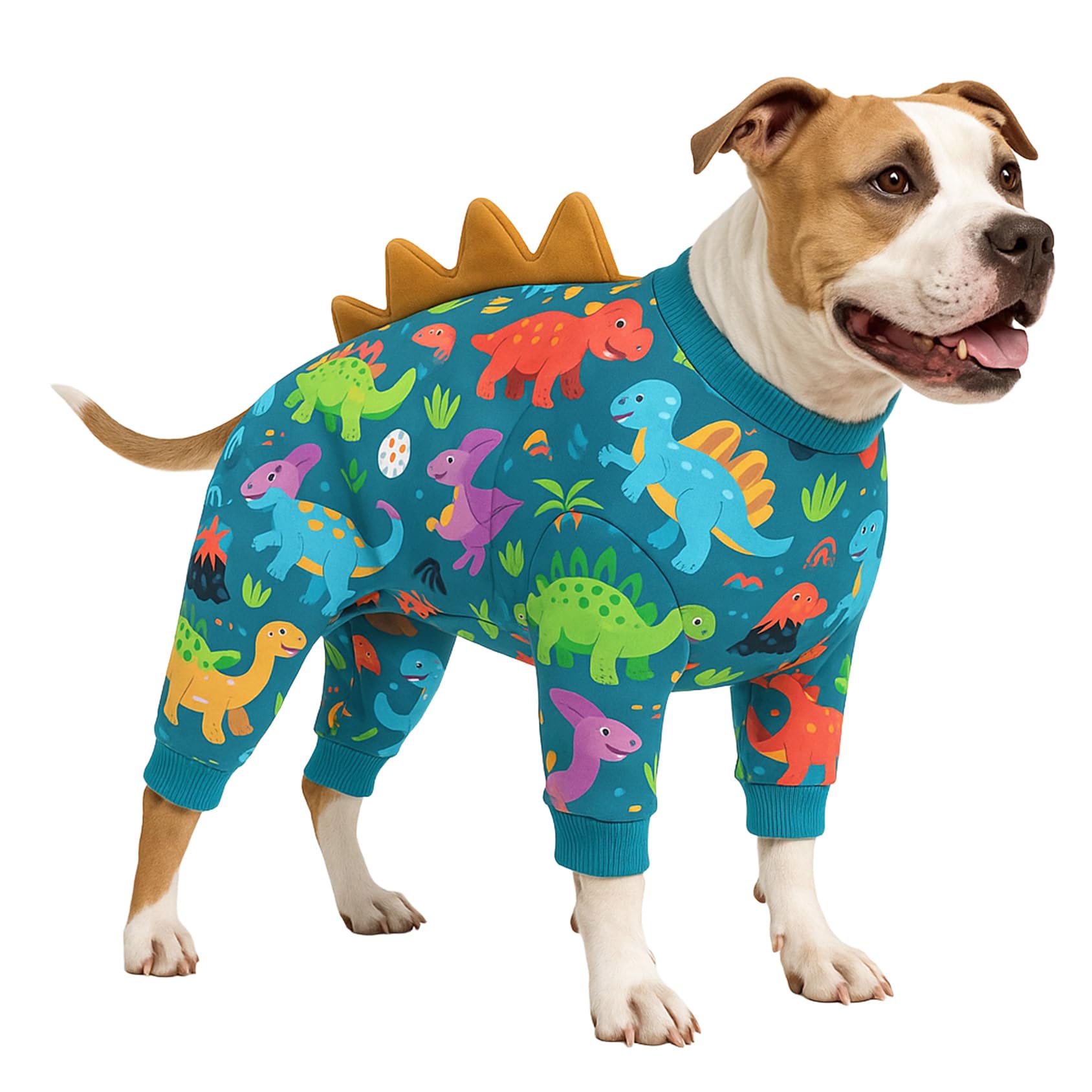 LovinPet large dog pajamas four-leg onesie provides full-body coverage for calm comfort