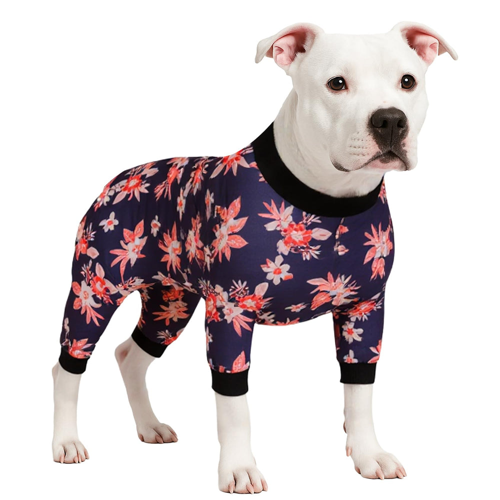 LovinPet large dog pajamas front view with bohemian print for all-season comfort.