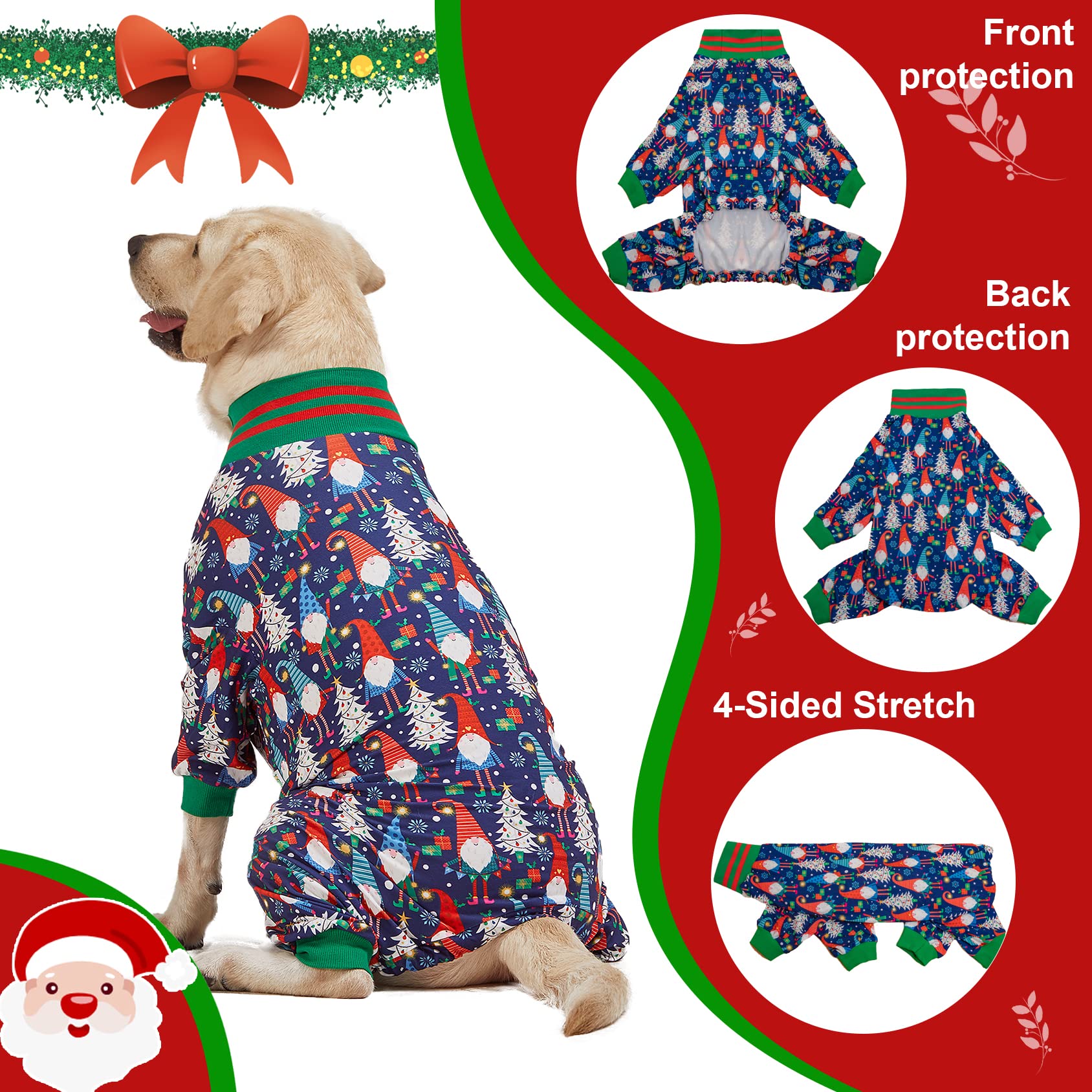 LovinPet large dog pajamas full-coverage design supports warmth and comfort during chilly nights.