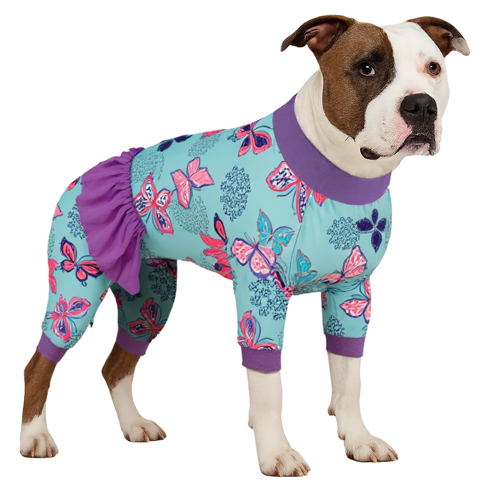 LovinPet large dog pajamas navy butterfly wings full view for stylish comfort