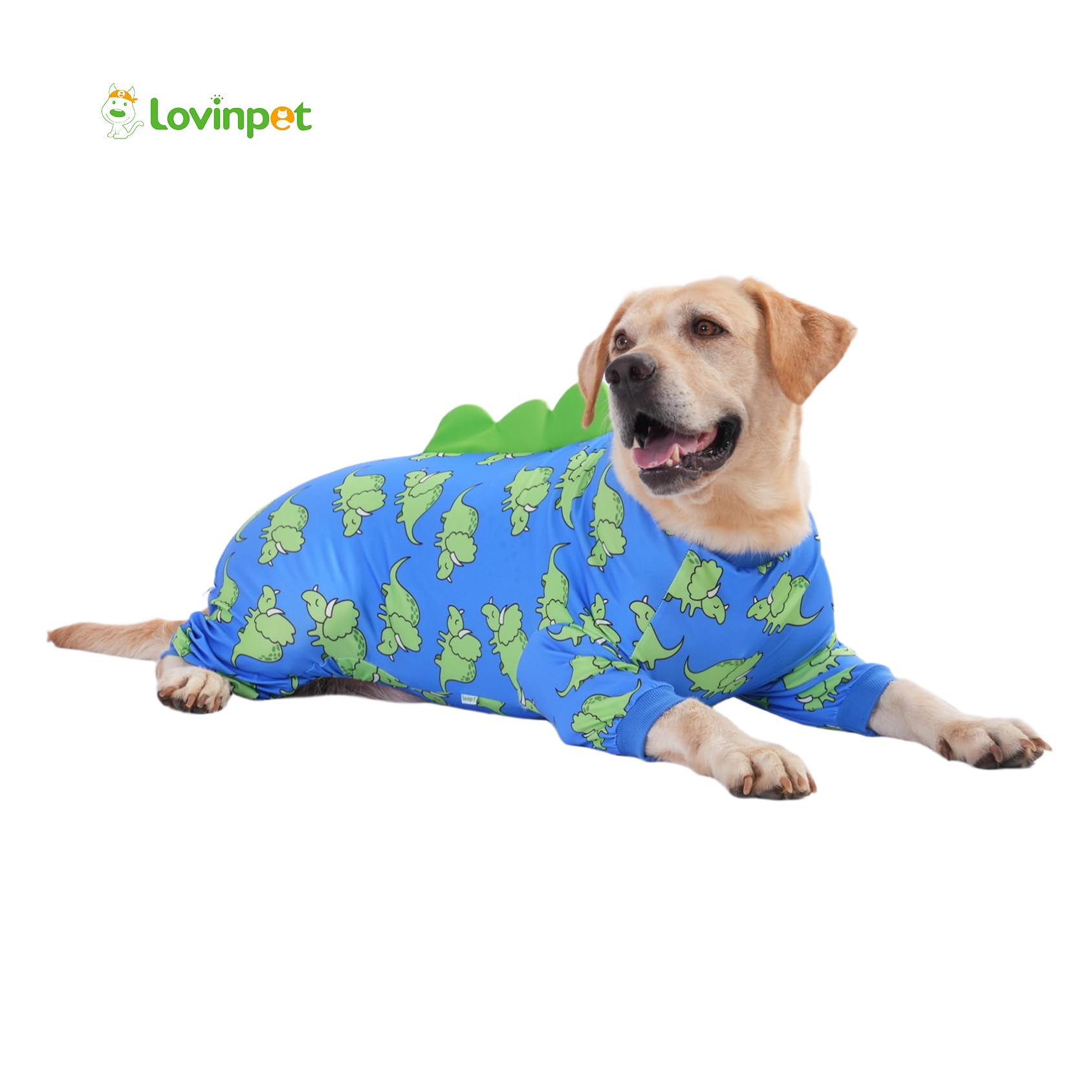 Stego spikes print on LovinPet pajamas designed for durable everyday wear
