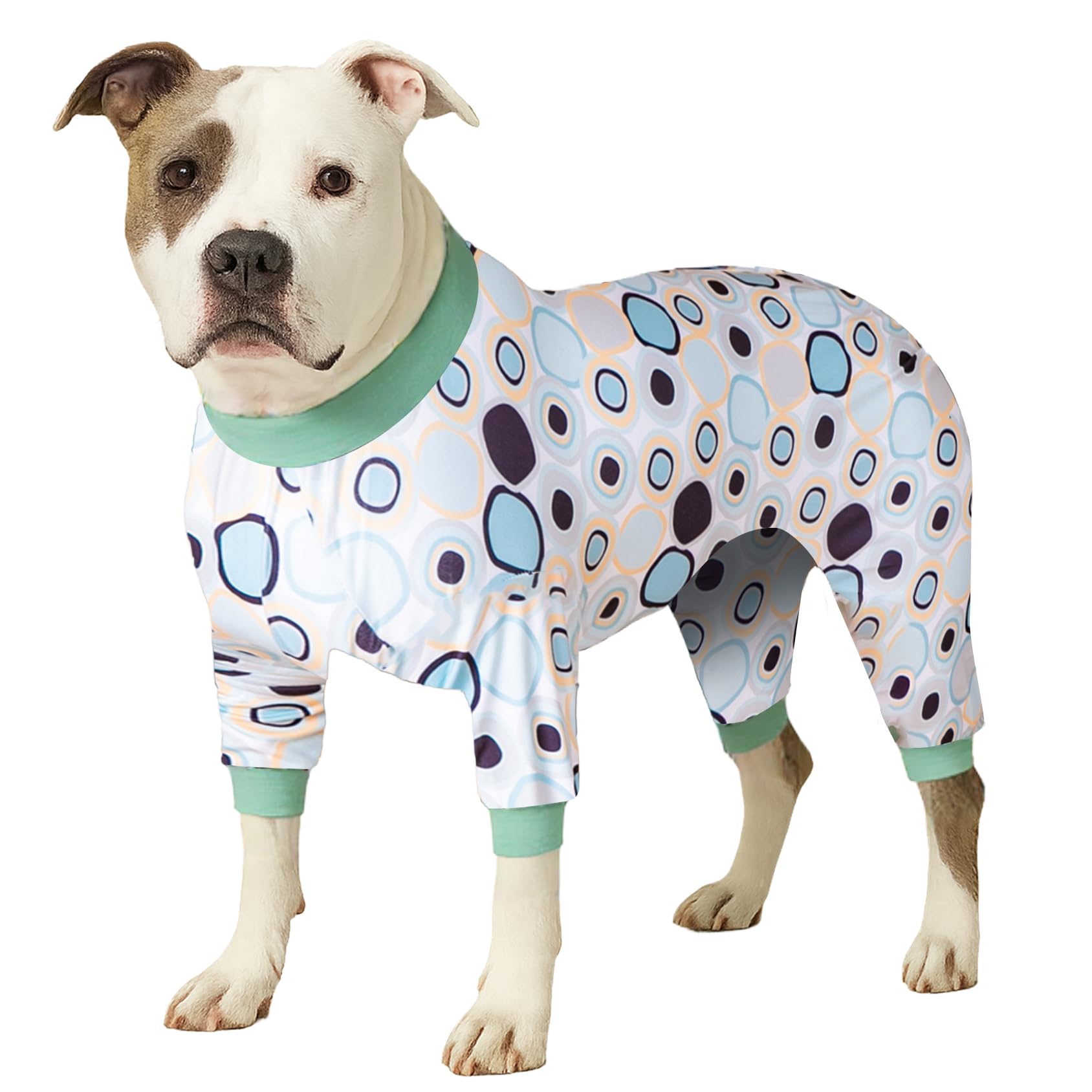 LovinPet large dog PJs bullseye melon print for cozy protection