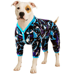 LovinPet large dog shirt with whale hello there print for cozy all-season wear