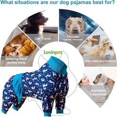 LovinPet lightweight pullover dog pajamas illustrate comfortable wear in warm seasons.