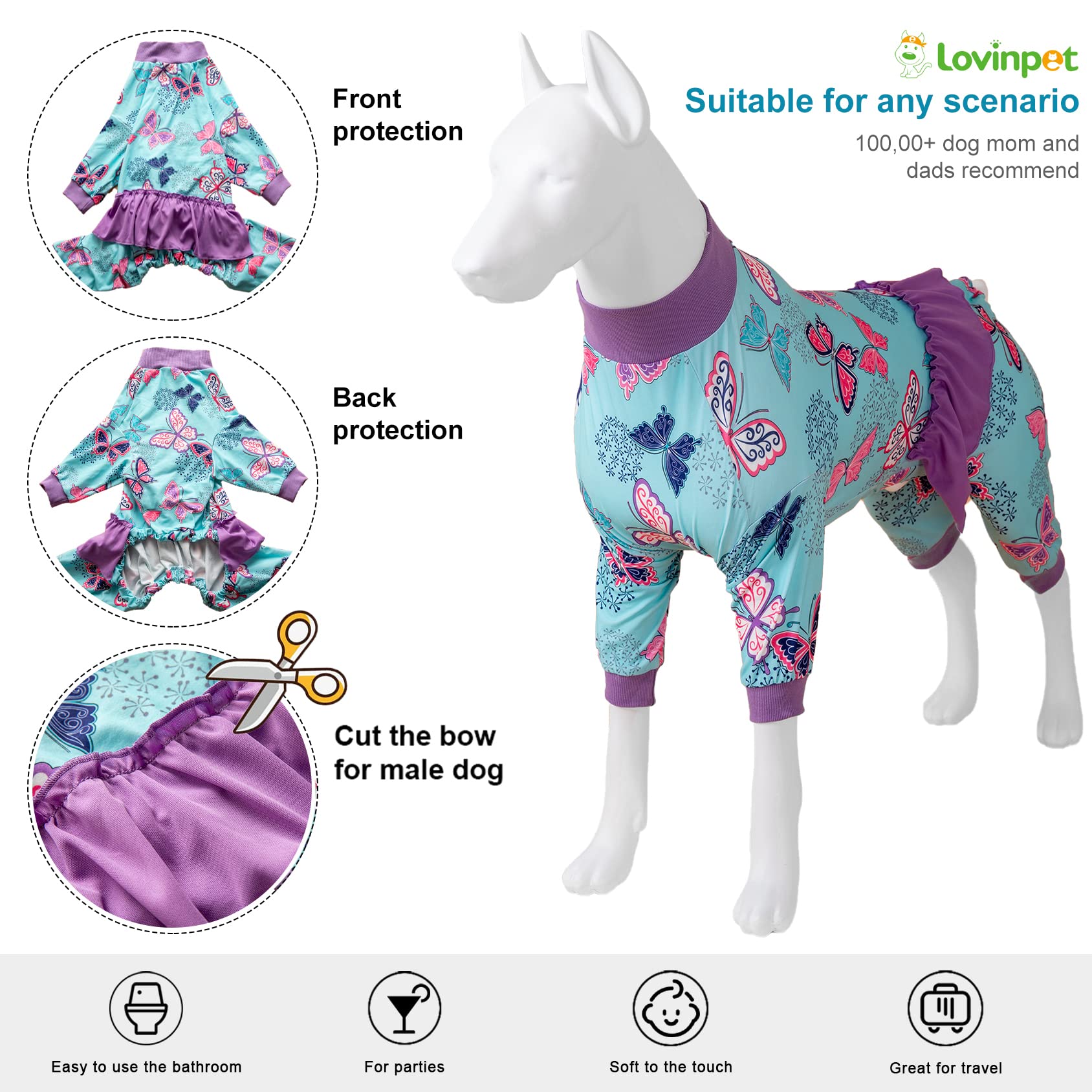 LovinPet lightweight stretchy fabric closeup demonstrates flexible movement during walks