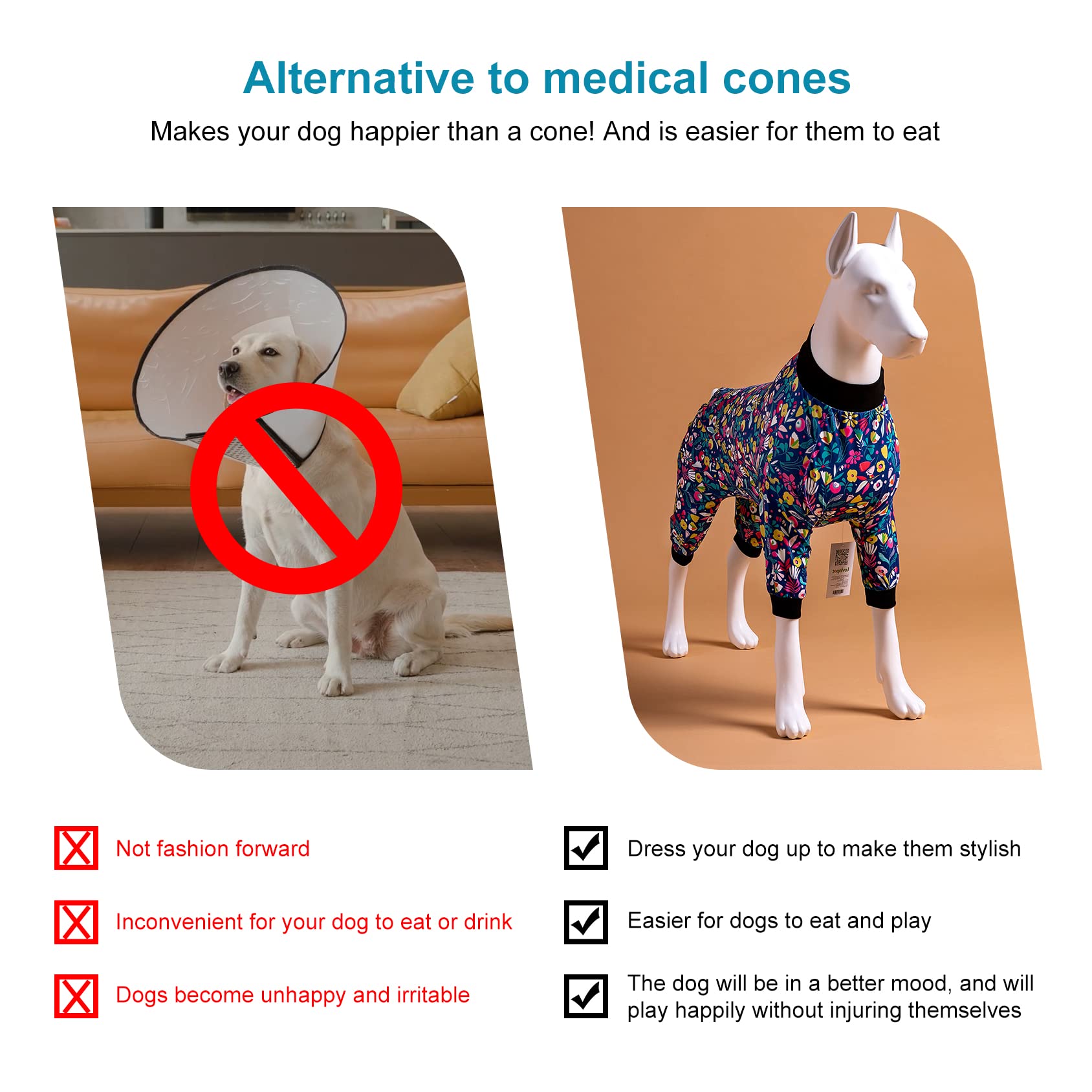 LovinPet machine-washable big-dog pjs simplify cleaning and care.