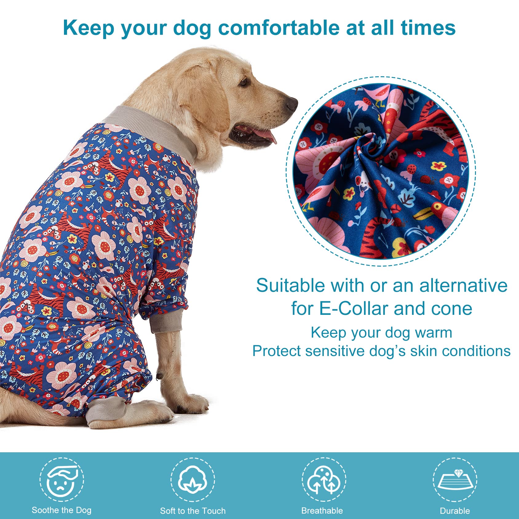 LovinPet cone-alternative knee-cover design offering knee protection and comfort