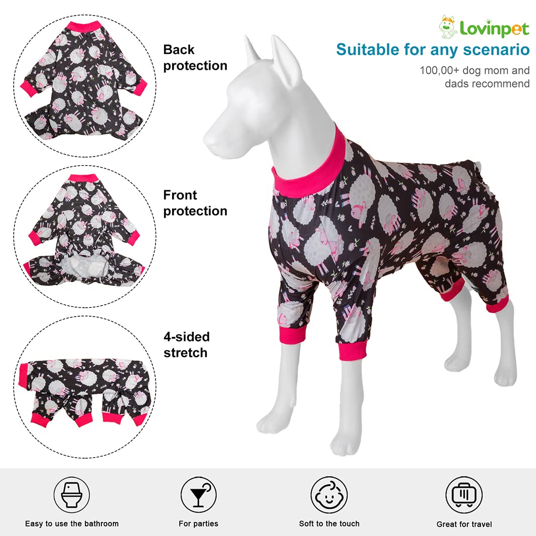 LovinPet pajama crew-neck close-up highlighting bearable stitching detail.