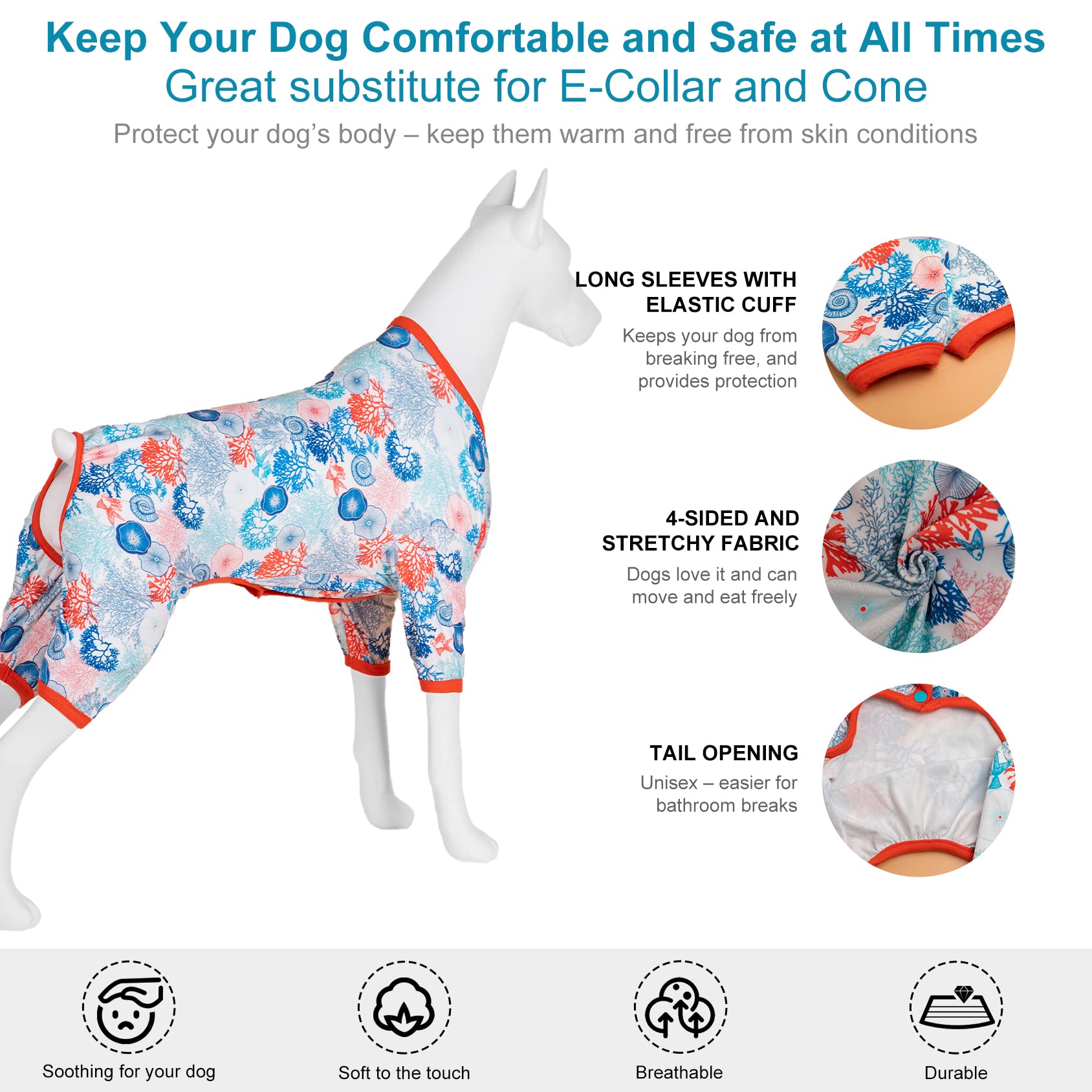 LovinPet Pajamas easy-to-wear dog clothes quick dressing and comfy fit