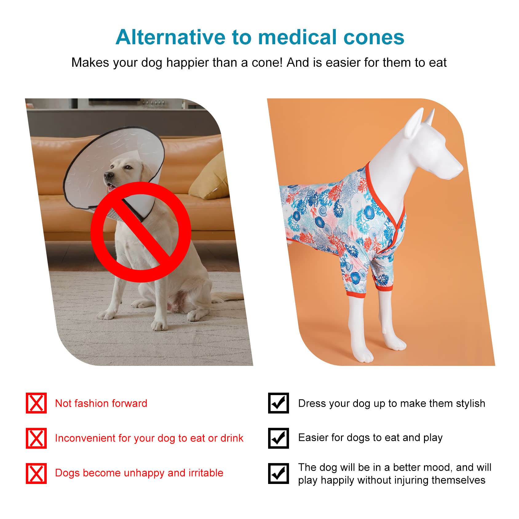 LovinPet Pajamas cone-alternative protects surgical area while staying cozy