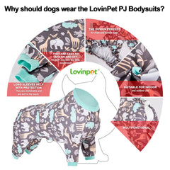 LovinPet Full-coverage Dog Pajamas indoor outdoor wear
