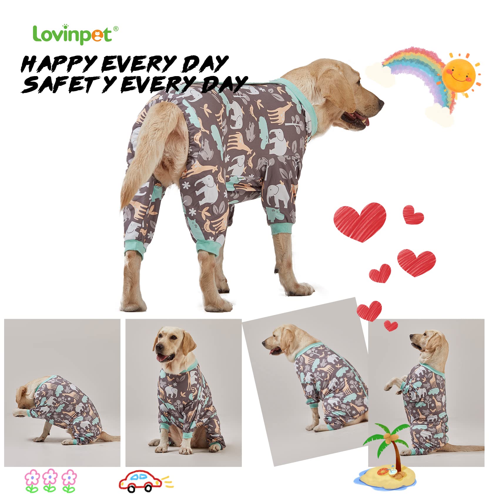 LovinPet Large-dog Relaxation Outfit supports restful lounging