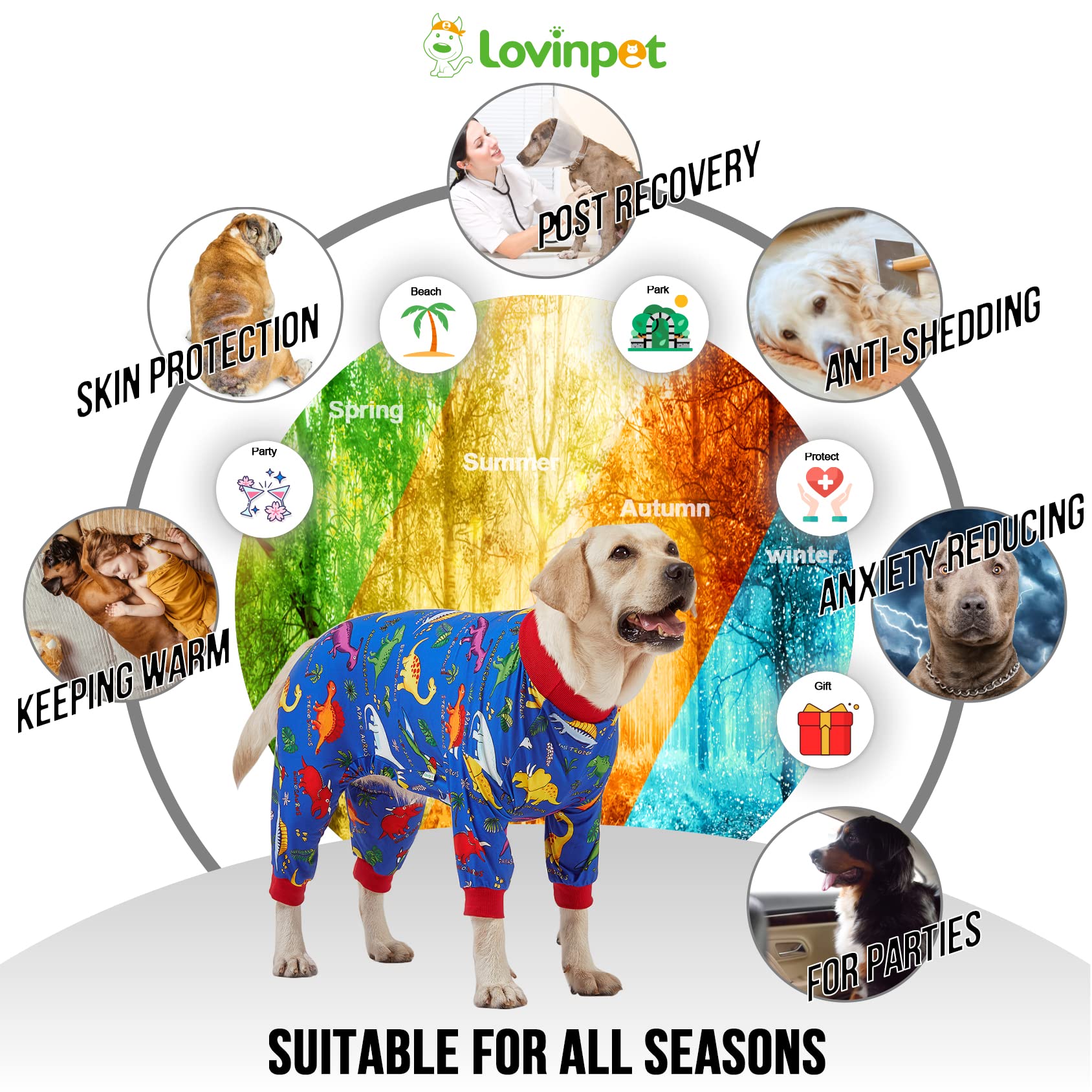 LovinPet Pitbull large dog clothes breathable cotton-poly blend supports all-day comfort.
