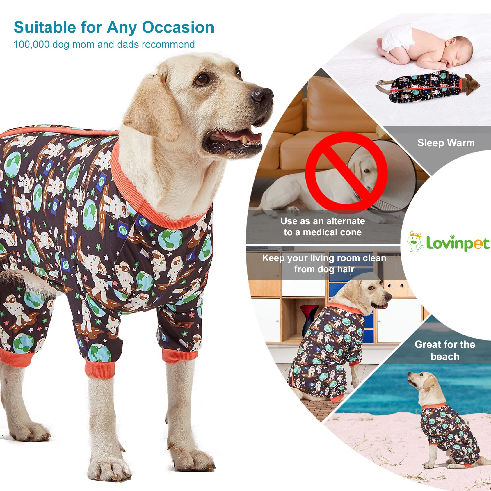 LovinPet Pitbull Onesie XL label close-up confirms size accuracy for big dogs.