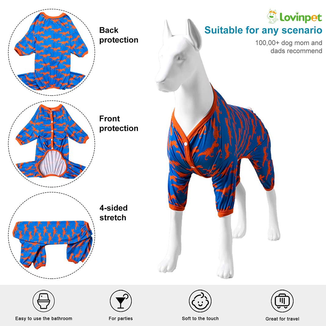 LovinPet pitbull pajamas blue-white fabric closeup, stretchy knit for quick fitting.