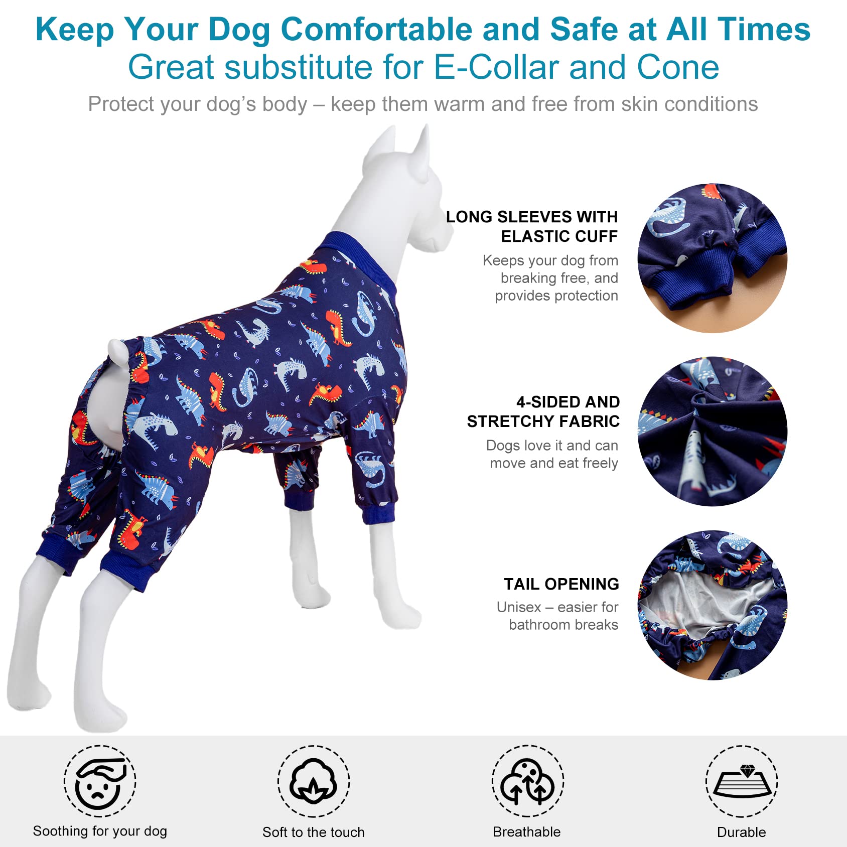 LovinPet Pitbull Onesie fabric close-up shows soft breathable cotton-poly blend