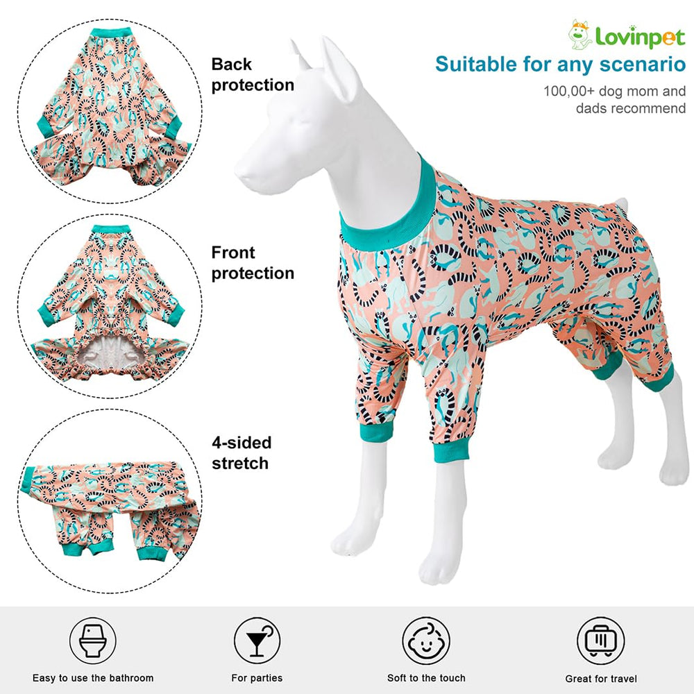 LovinPet Pitbull PJs showing UV protection and warmth for year-round comfort