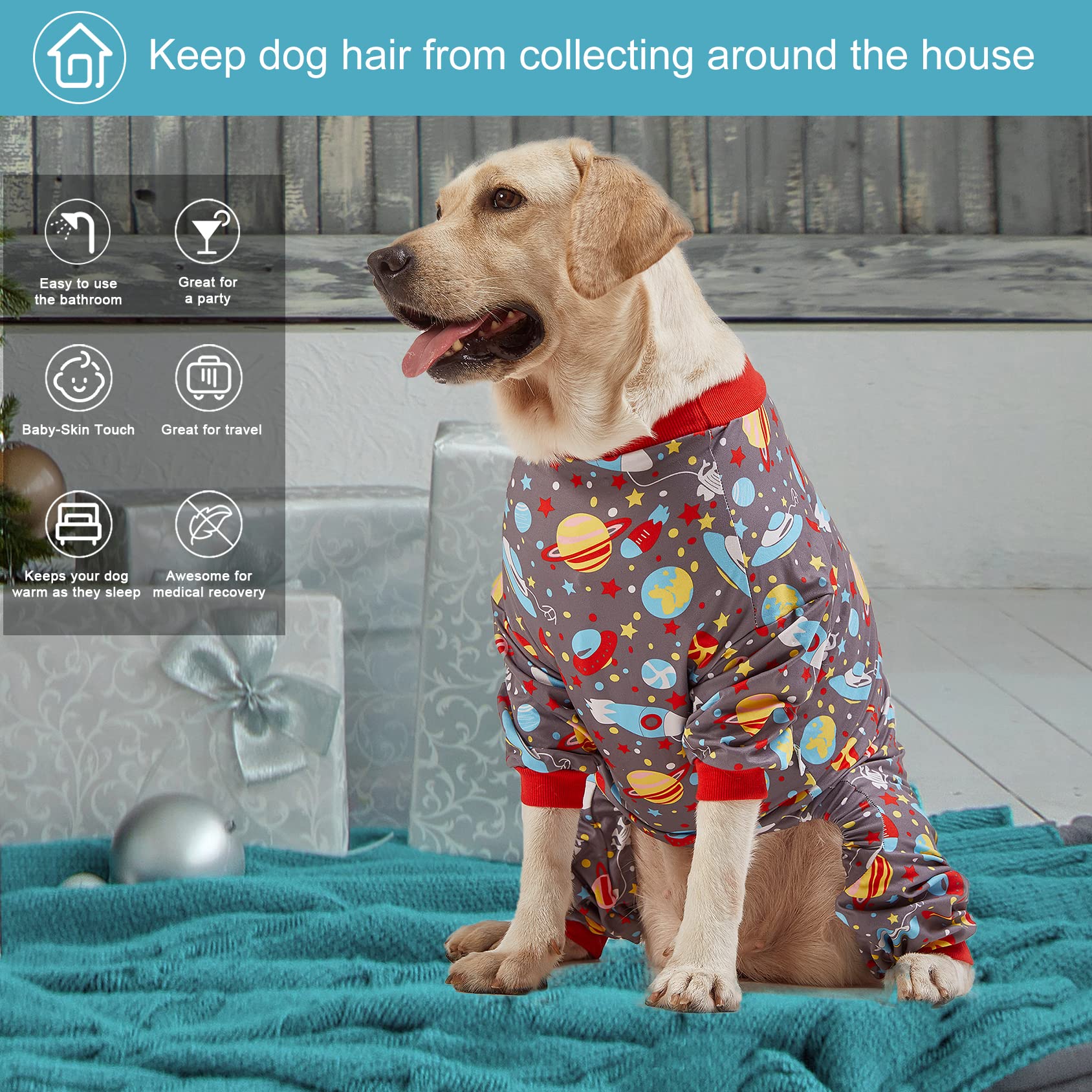 LovinPet all-season lightweight onesie keeps large dogs comfy and unrestricted