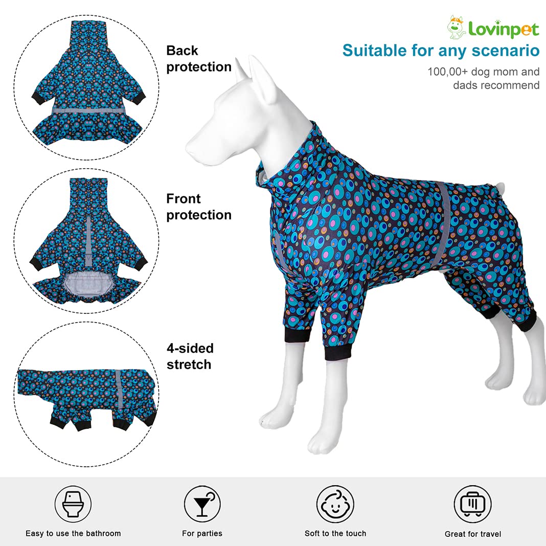 LovinPet PJS dog jumpsuit hooded design demonstrates warmth and secure fit during outings