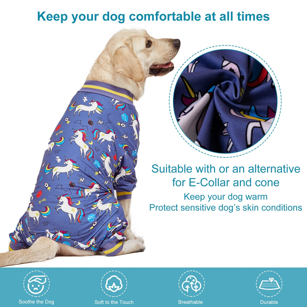 LovinPet post-surgery recovery onesie demonstrates cone-free protective wear.