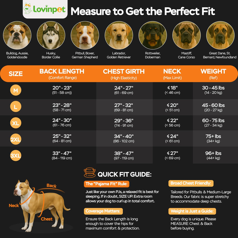 LovinPet stretchy pullover dog jammies for easy on-off use.