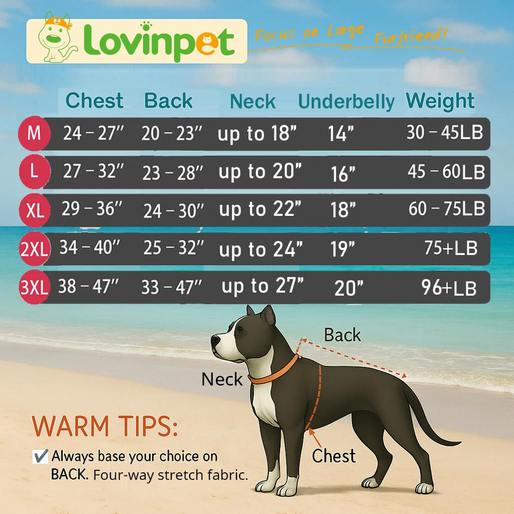 LovinPet pullover pitbull pajama back view highlighting comfortable coverage