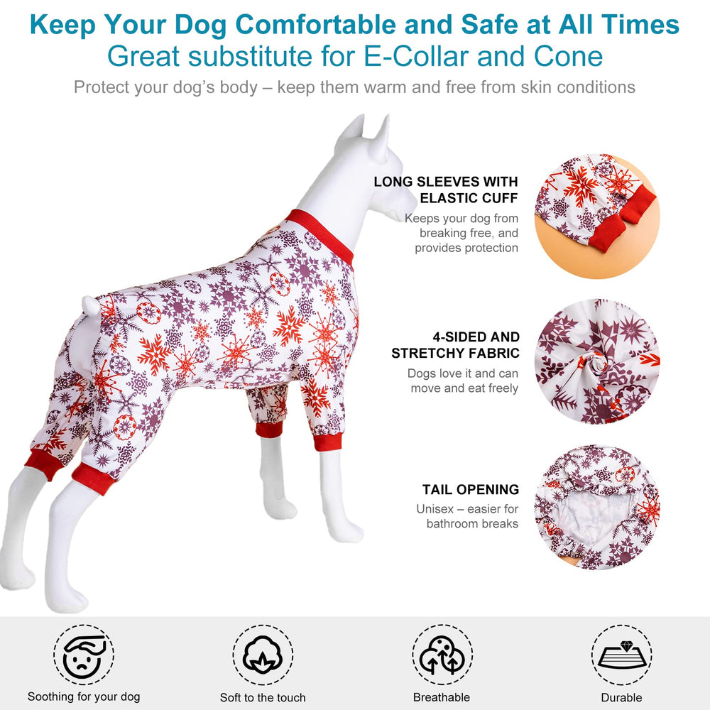 LovinPet recovery alternative cone-inspired pajama helps pets move, eat and lounge calmly.