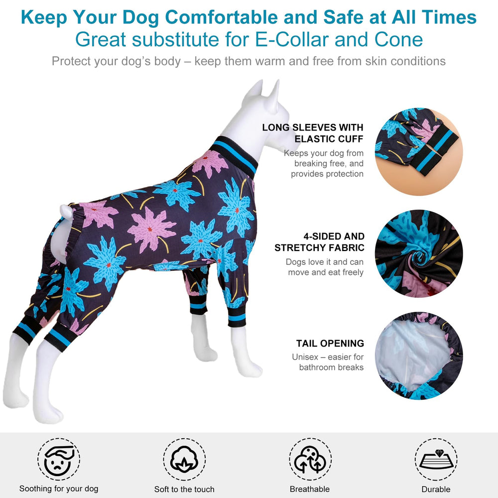 LovinPet recovery bodysuit easy-on-off design in action.