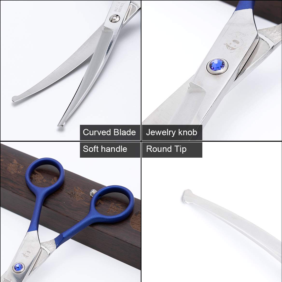 LovinPet right-handed curved detailed image shows comfortable grip for precise curves.