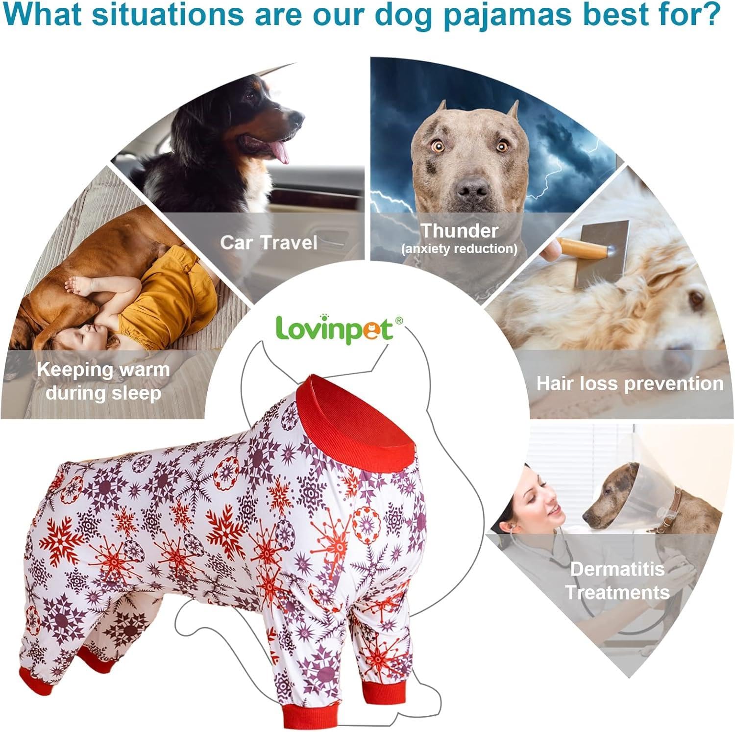 LovinPet soft stretchy fabric delivers gentle, comfortable compression for anxious moments.