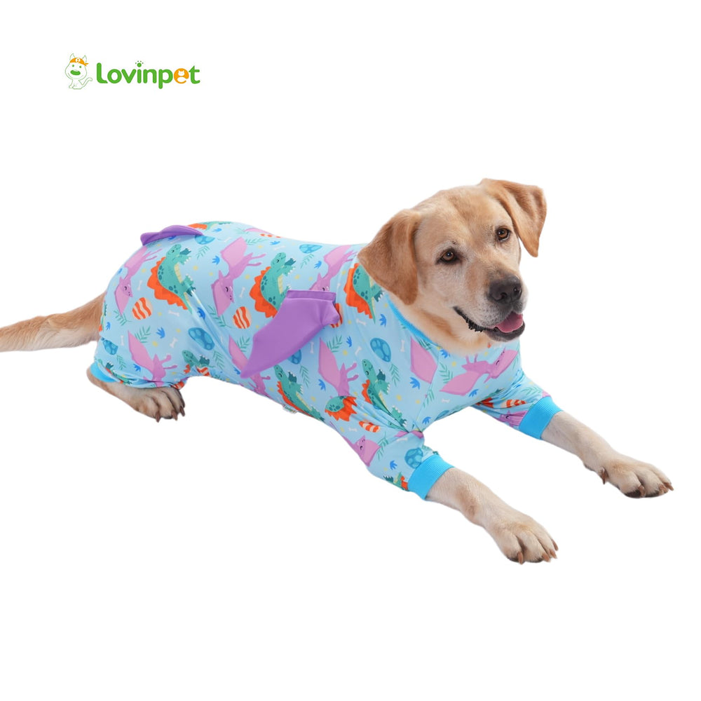 LovinPet stretchy cuffs secure coverage around chest and legs.