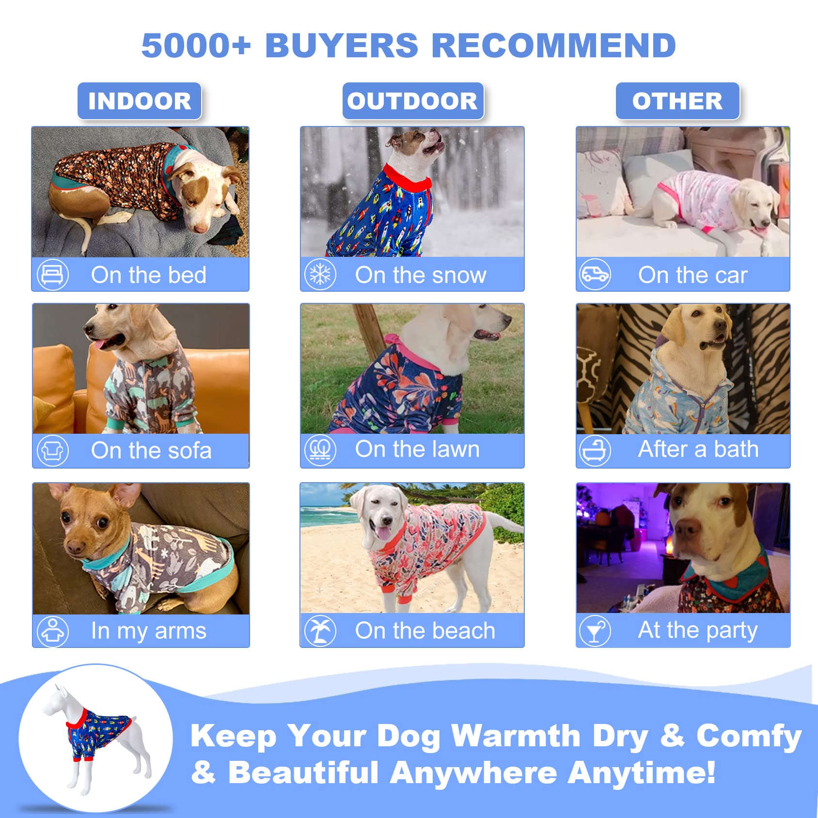 LovinPet sweater worn indoors and outdoors for large breeds' comfort.