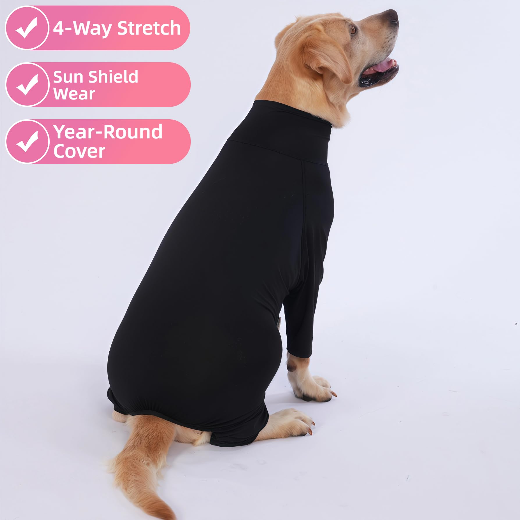 LovinPet UPF50+ dog shirt anti-static cuff detail keeps fur off furniture.