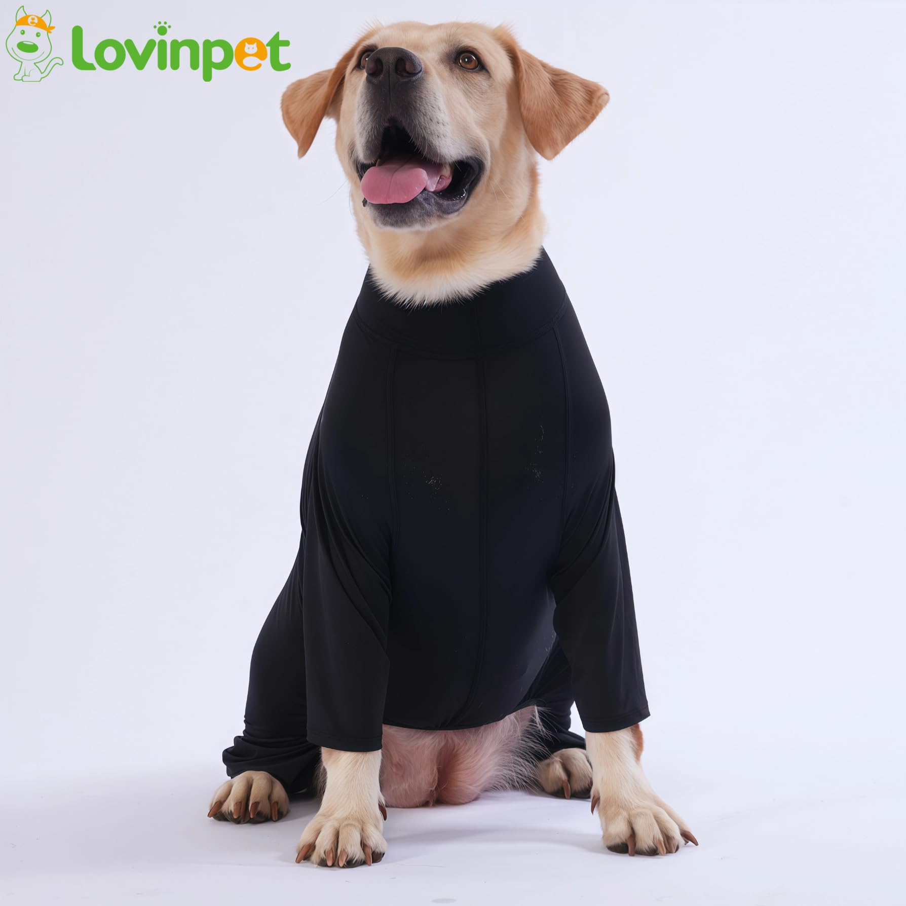 LovinPet UPF50+ dog shirt care-wash-dry image shows easy machine wash and line dry.
