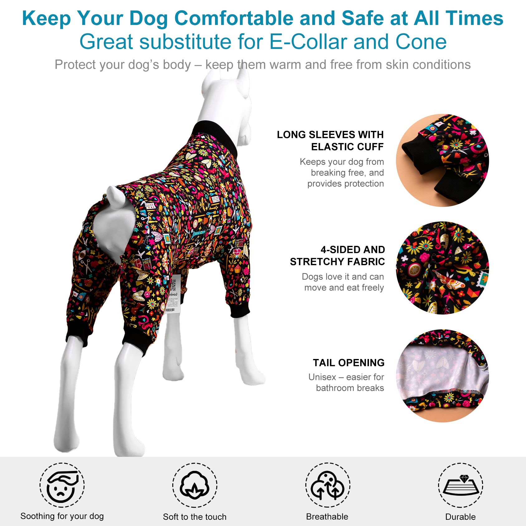LovinPet UV-protected dog clothing shown during outdoor walk