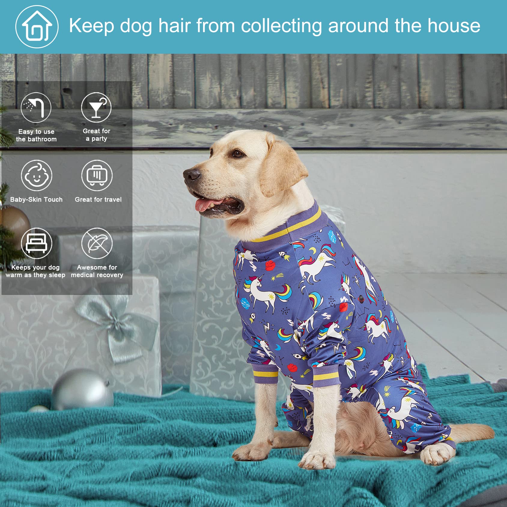 LovinPet XL stop shedding feature worn by a large dog during daily wear
