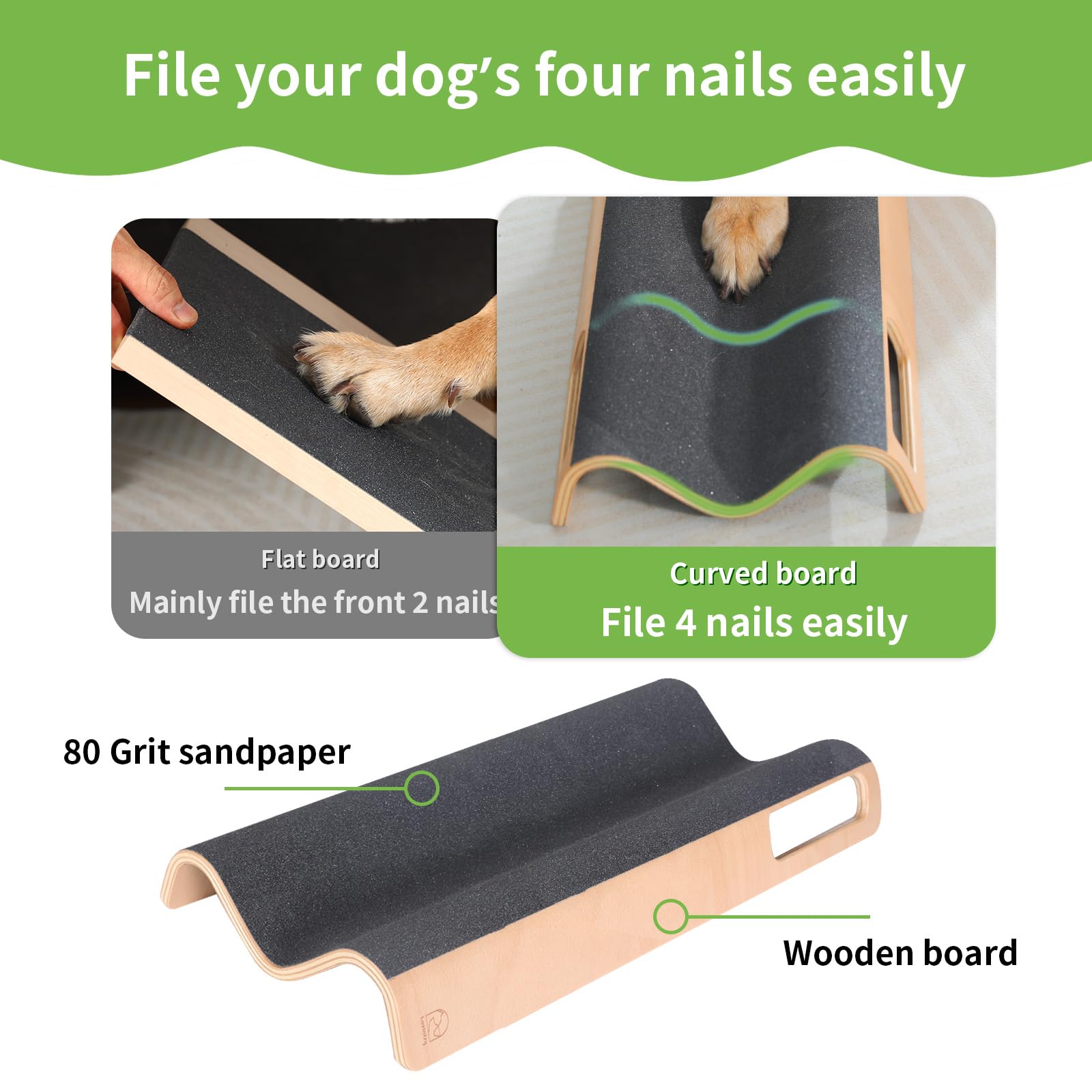 LovIntry dog nail file toy in action during playful nail care.