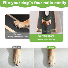 LovIntry dog scratch pad treat box open guides dog toward nails while snacking