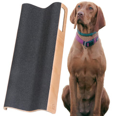 LovIntry M-Shaped Scratch Pad closeup showing curved surface for efficient nail filing.