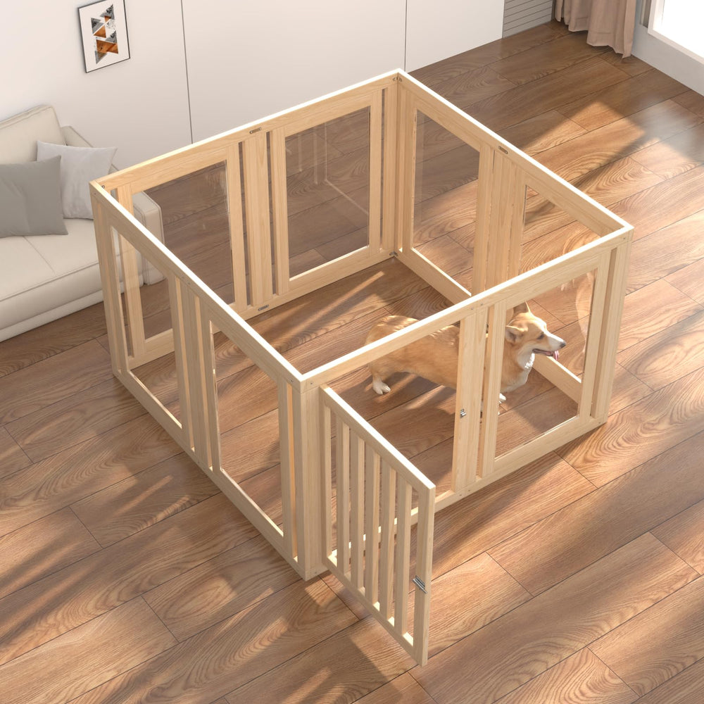 LOVIVO easy-clean clear dog pen simplifies maintenance and care.