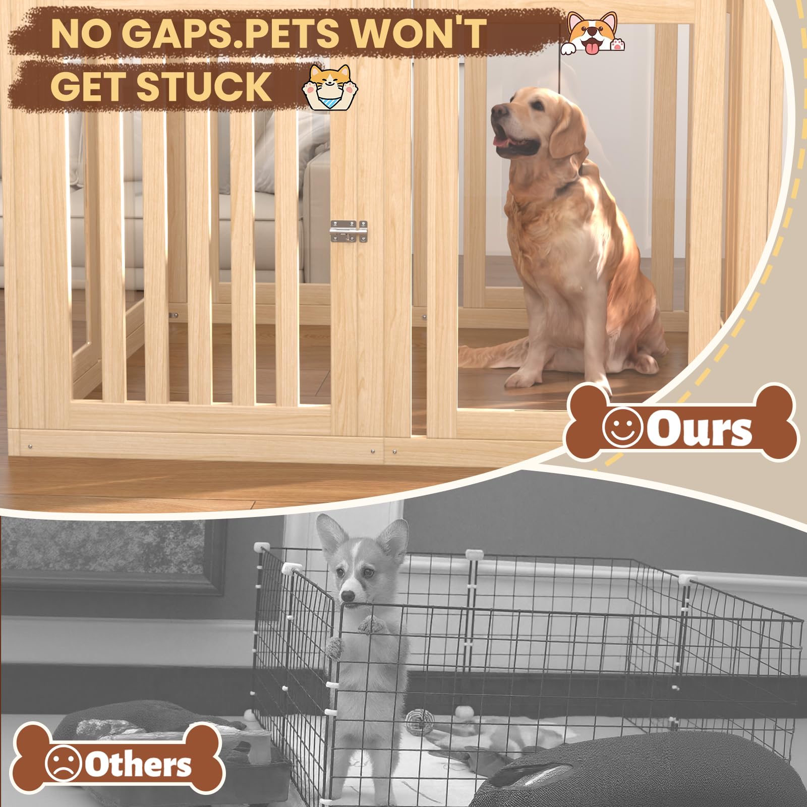 LOVIVO indoor-outdoor dog playpen adapts to spaces and weather.