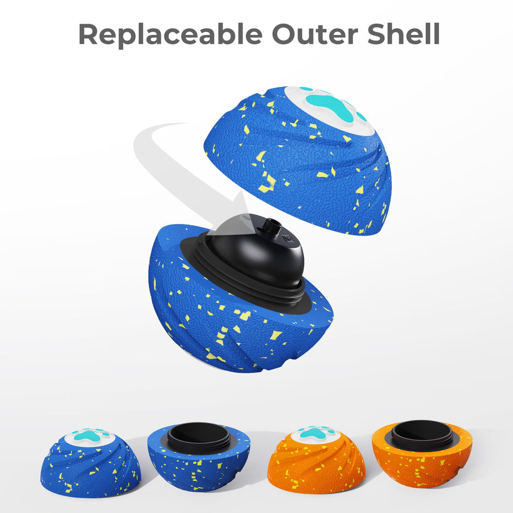 Lovkid Smart Ball used indoors or outdoors shows versatile chew-and-fetch fun