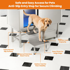 LOVMOR 50in dog washing station tub interior demonstrates wide bathing area for comfort