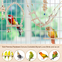 lovyoco-columpio-ave-campanas aporta diversión sonora y juego suave para aves.