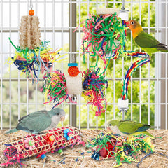 lovyoco crinkle paper bird toy keeps cockatiels and conures engaged with shredding play