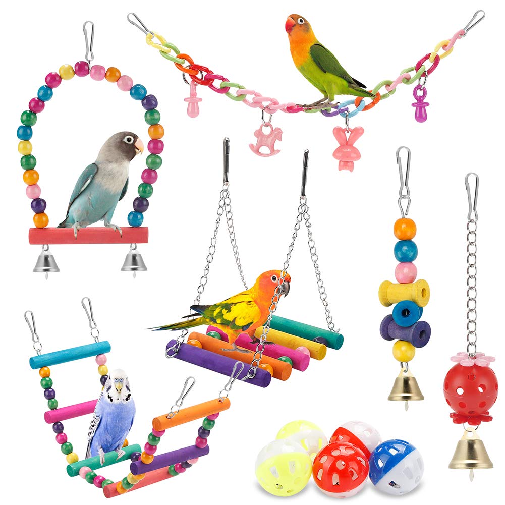 lovyococo hamaca-colgante para aves, descanso cómodo y entretenimiento diario