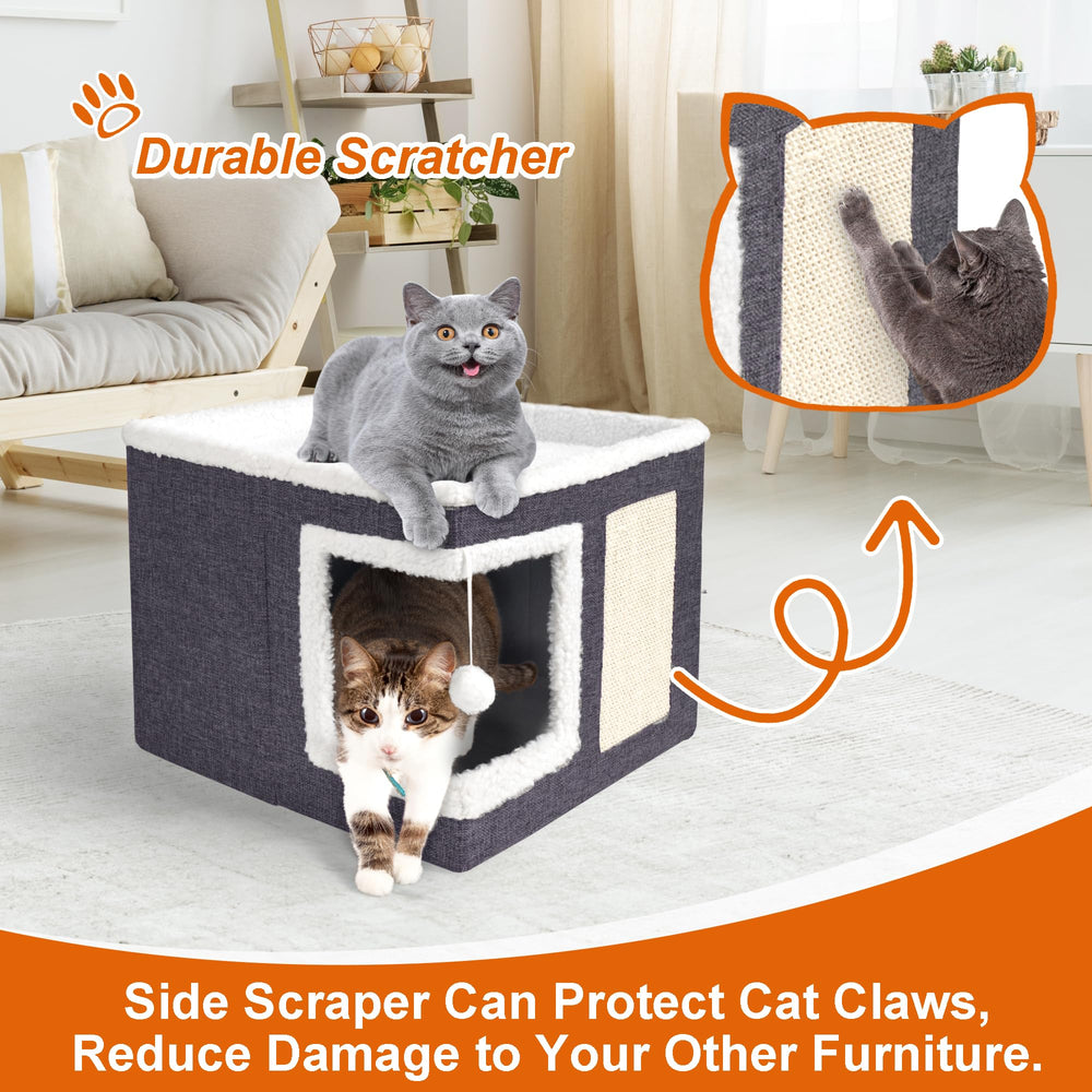 Loyareal cat house lower cave offers a safe, semi-enclosed hideaway.